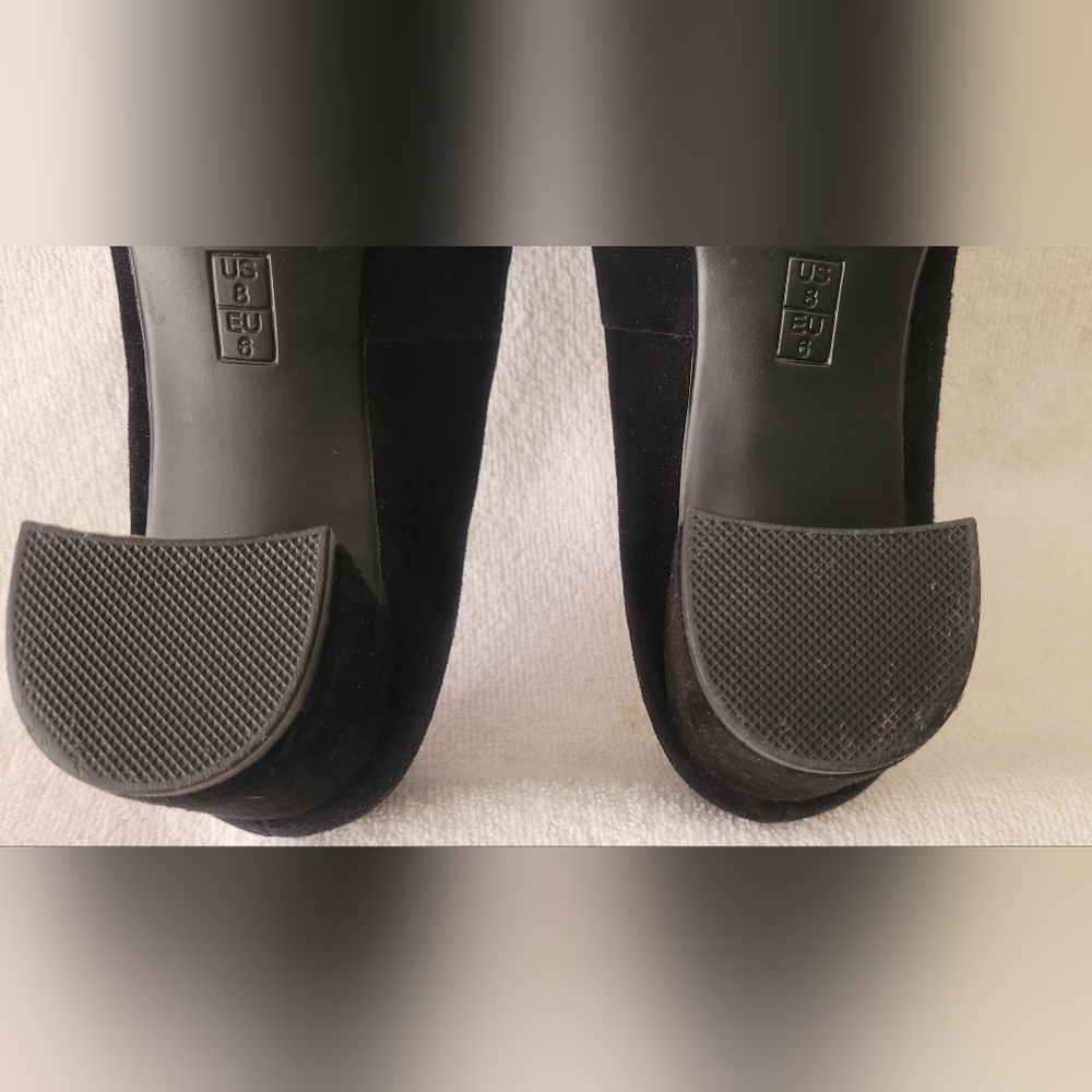 AEROSOLES Slipon, Size 8, Suede Black, Bling (4) - Picture 8 of 8